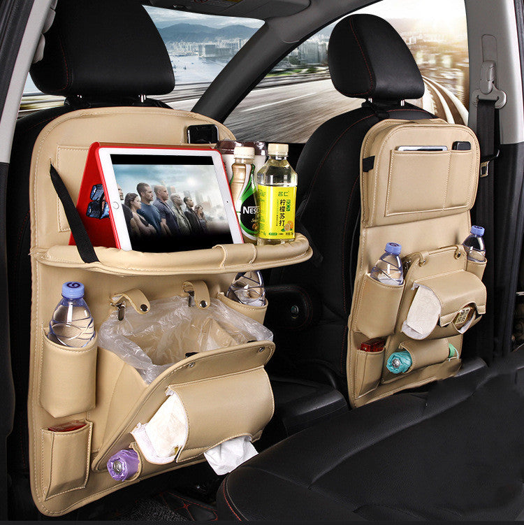 PU leather car seat back organizer – image 5