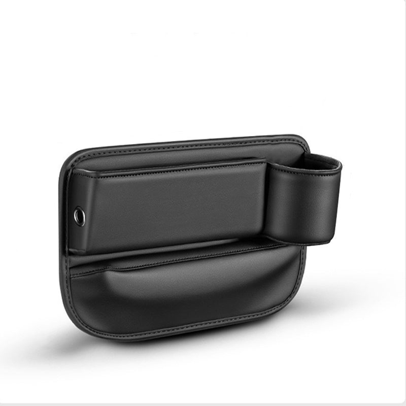 Black seat gap organizer, side view