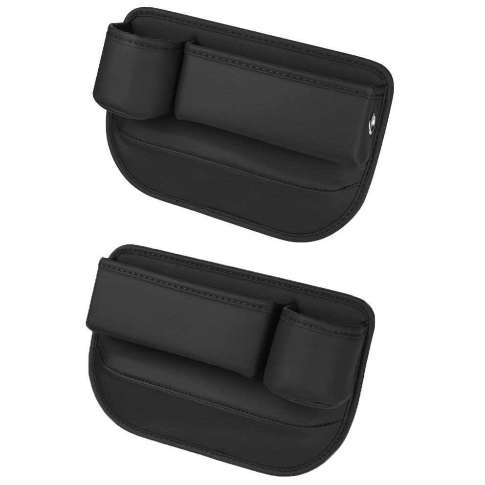 Black driver and passenger seat gap organizers