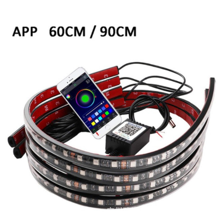 App-controlled underglow LED strips, 60x90 cm