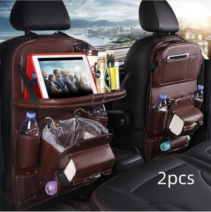 PU leather car seat back organizer – image 16
