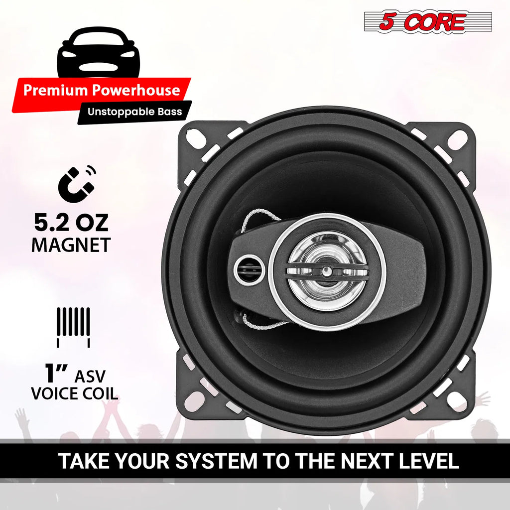 5 Core 4 inch speaker with 5.2 oz magnet and 1 inch voice coil