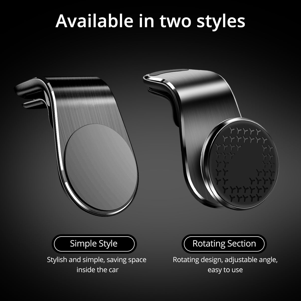 Magnetic air vent car phone mount – image 2