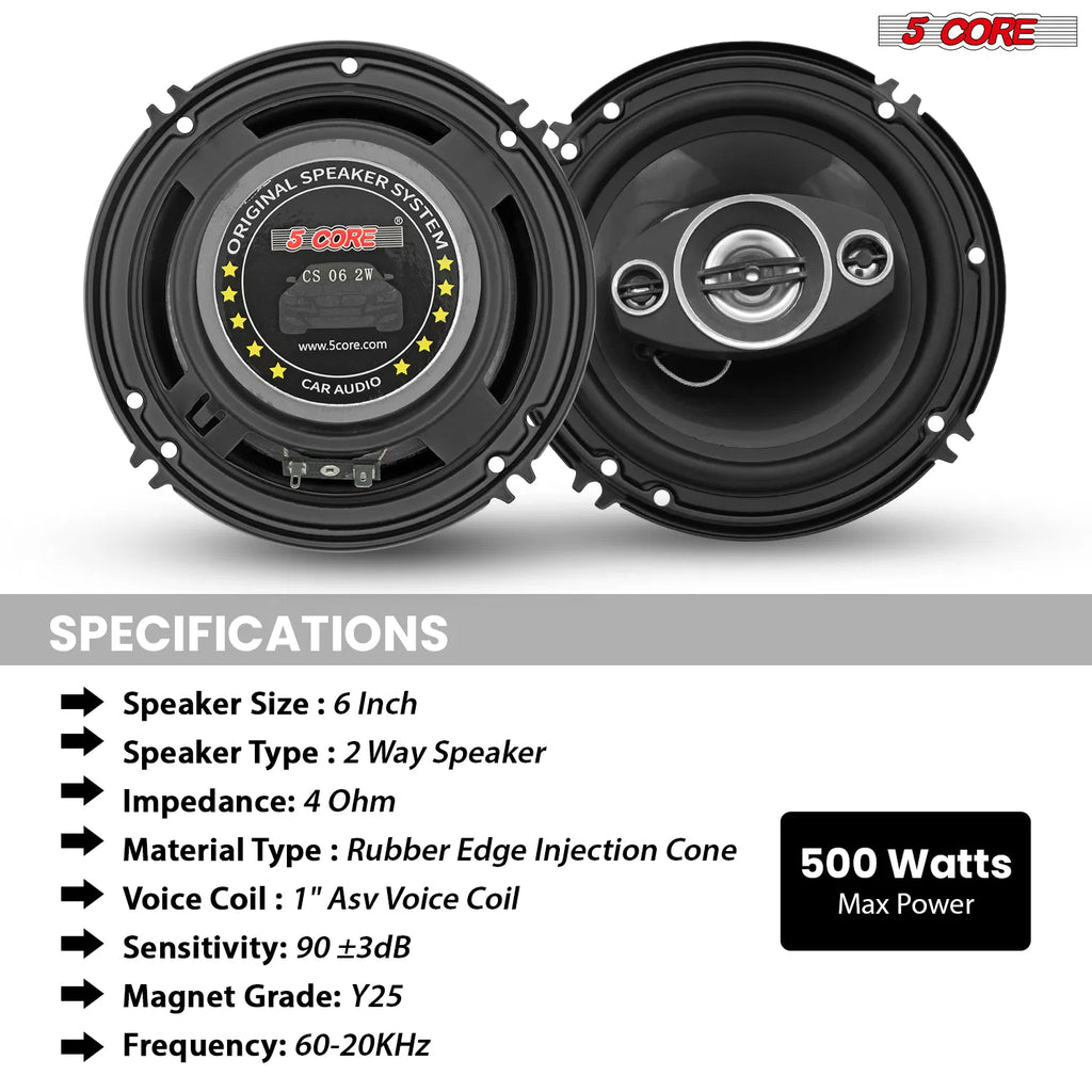 5 Core 6 inch speaker specifications