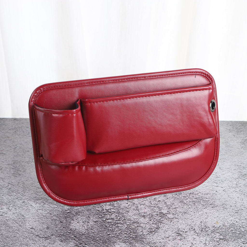 Red car seat gap filler organizer