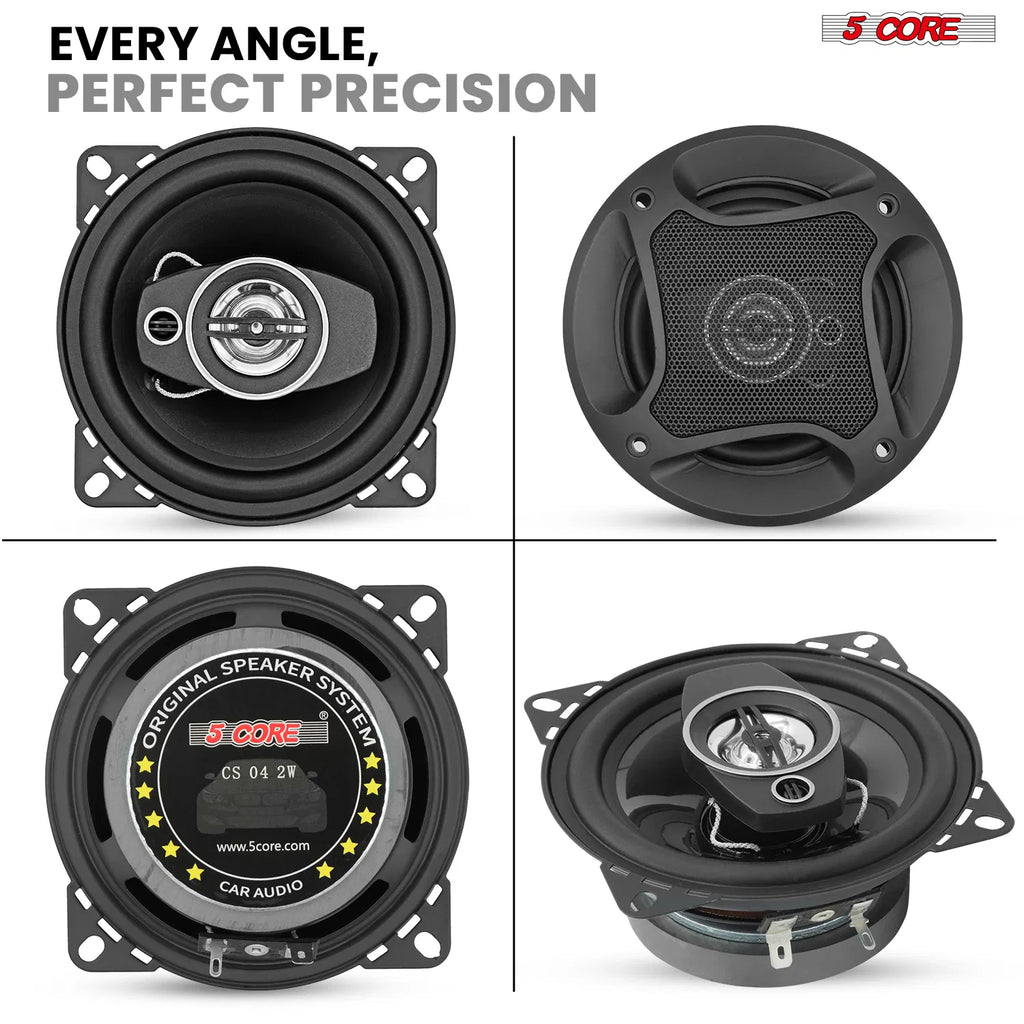 5 Core 4 inch speaker shown from multiple angles