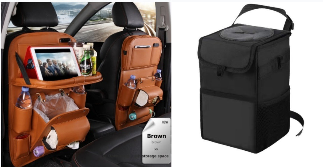 PU leather car seat back organizer – image 15