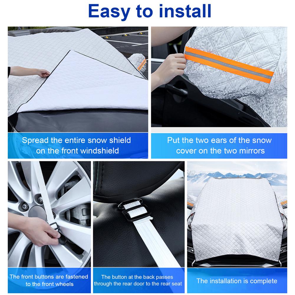 How to install windshield snow cover mirror sleeves and straps