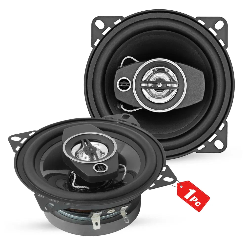 Two 5 Core 4 inch coaxial speakers, front and side