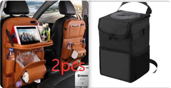 PU leather car seat back organizer – image 24