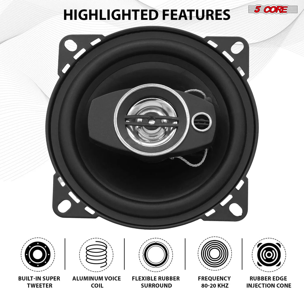 5 Core 4 inch speaker highlighted features