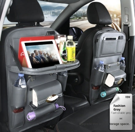 PU leather car seat back organizer – image 2