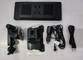 Rear view of 10-inch car screen with suction mount, dash bracket and cables