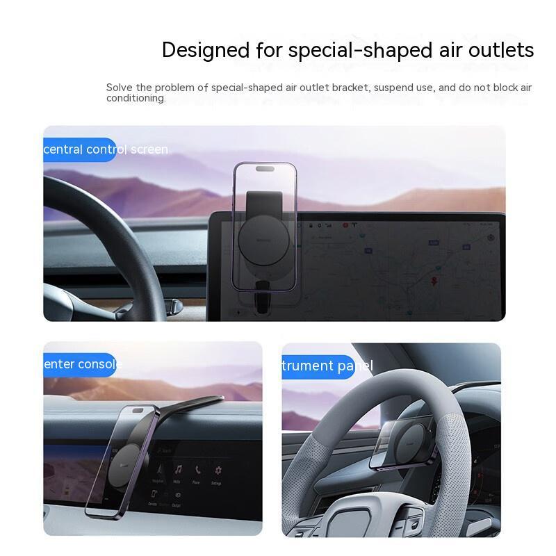 Bendable magnetic car phone mount on dashboard – image 4